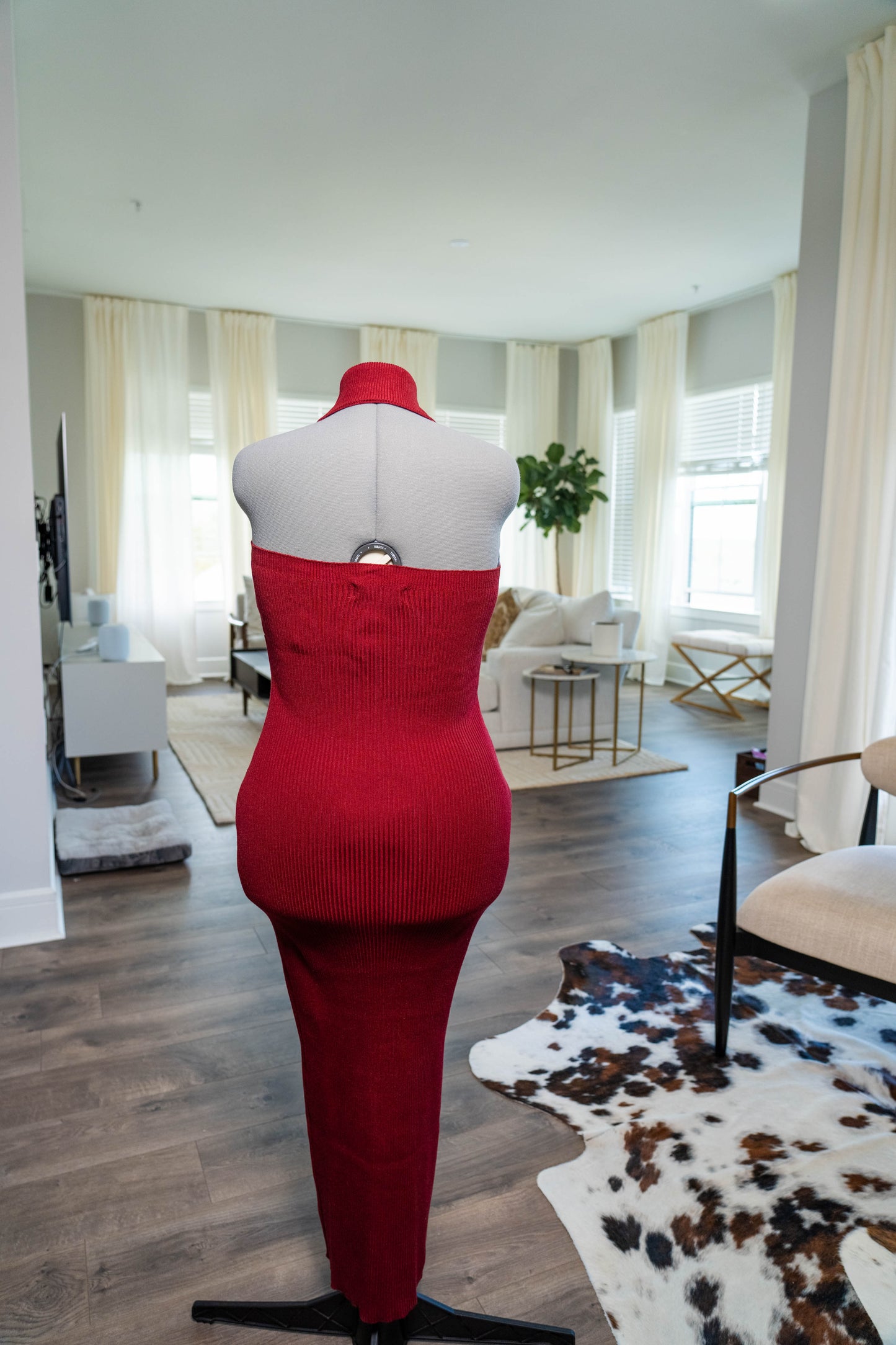 Petal & Pup Ribbed Knit Halter Dress