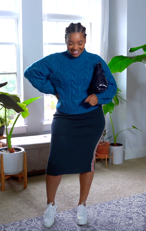 J.Crew Side Stripe Knit Pencil Skirt