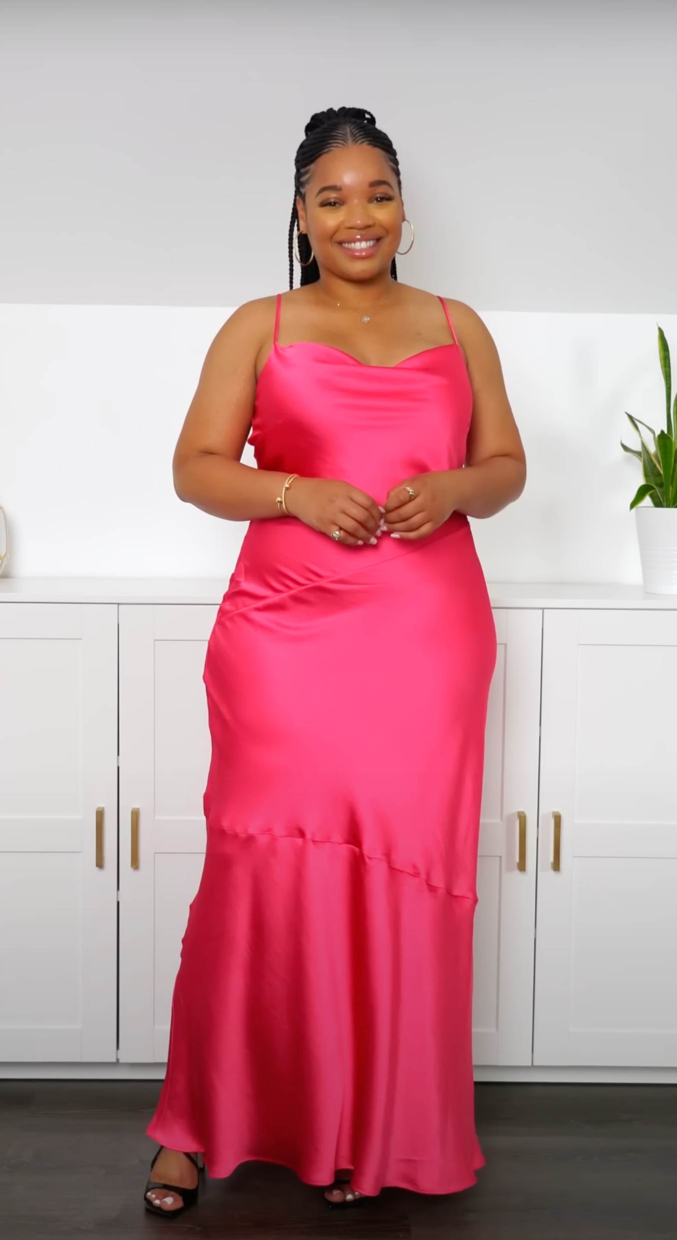 Express Satin Maxi Dress - Large