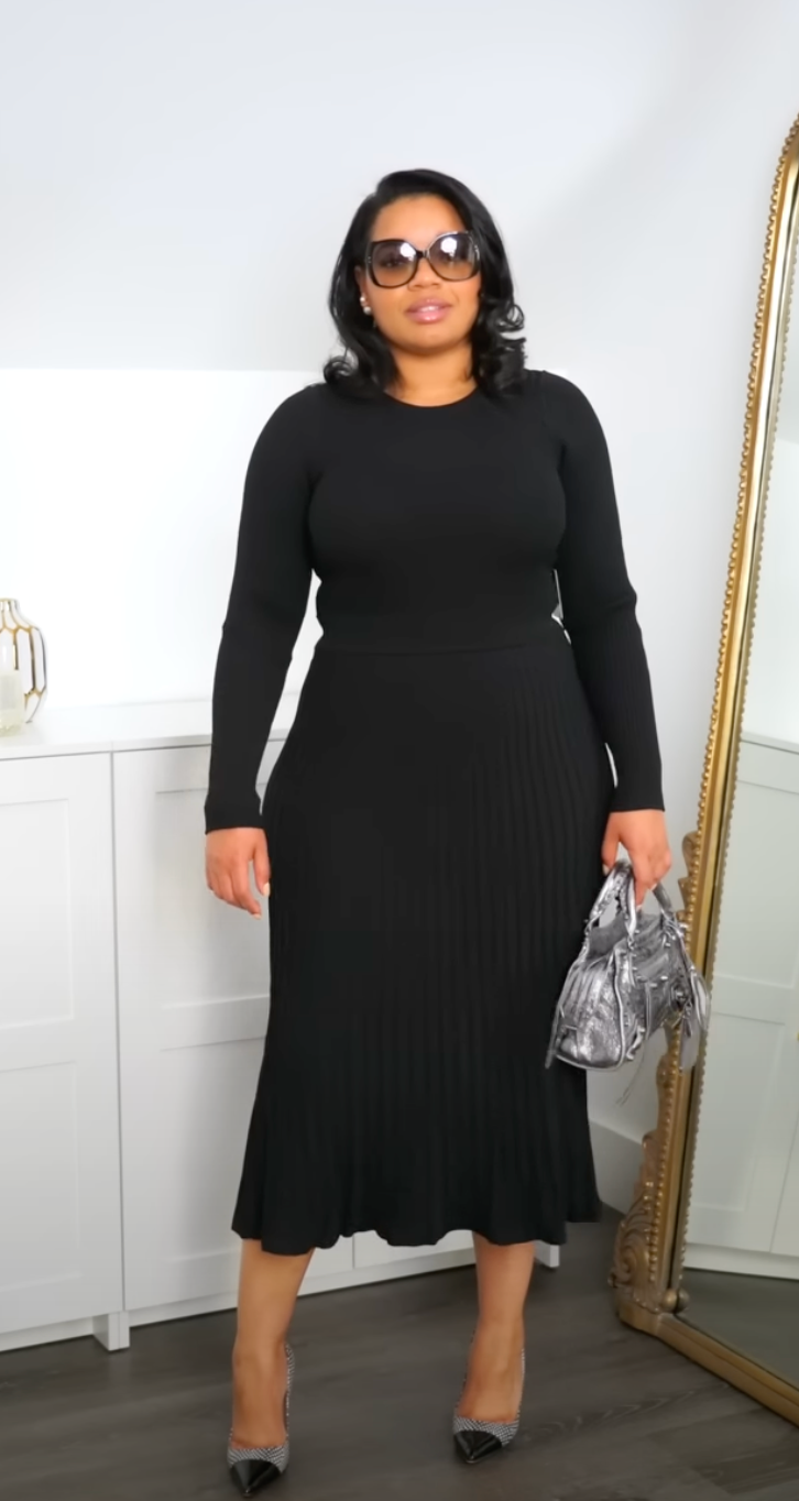Express Knit Dress (size Large, black)
