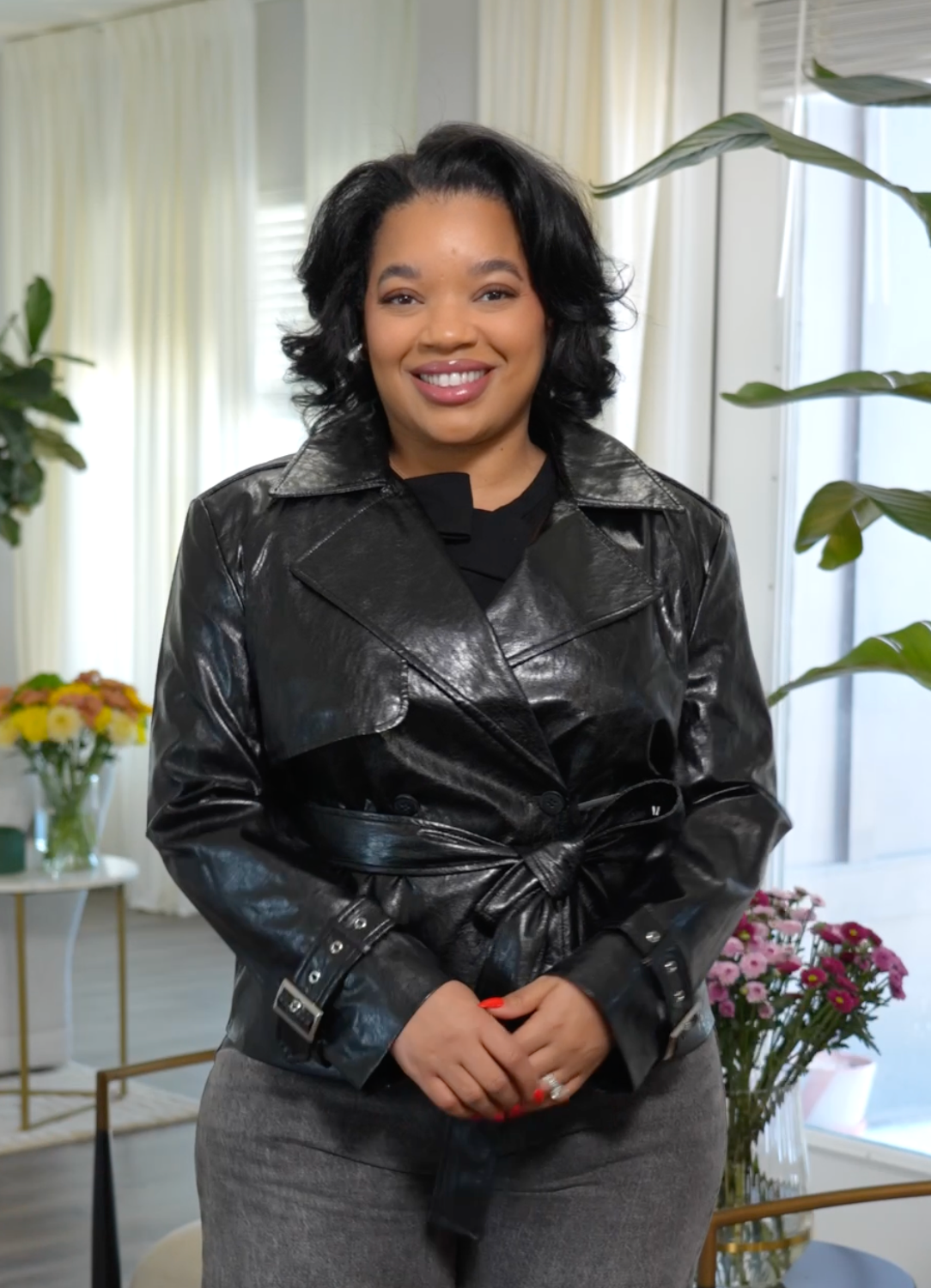 Short Black Trench (XXL)