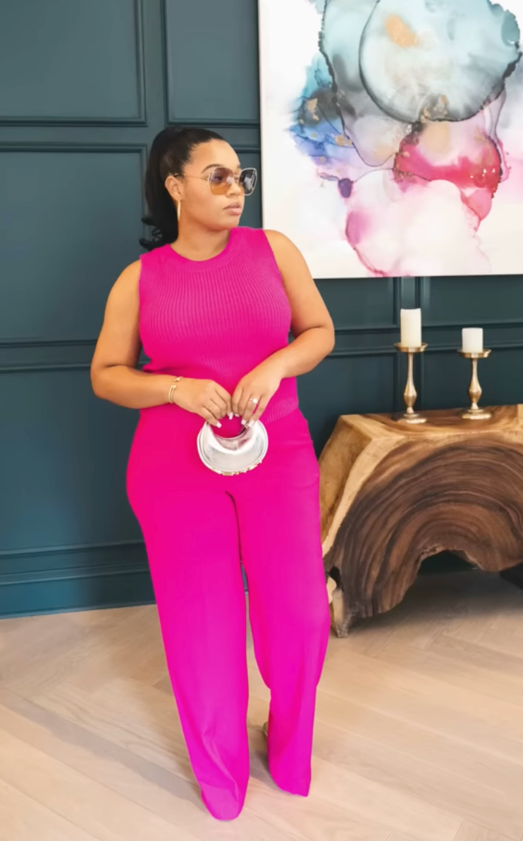 Lulus Sleeveless Knit Top - Pink- Large