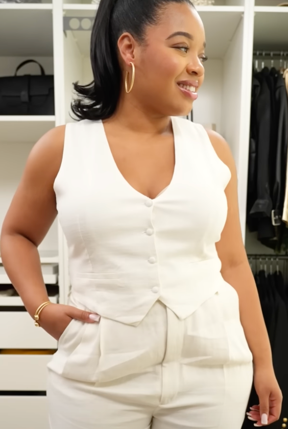Lulus Linen Vest - XL