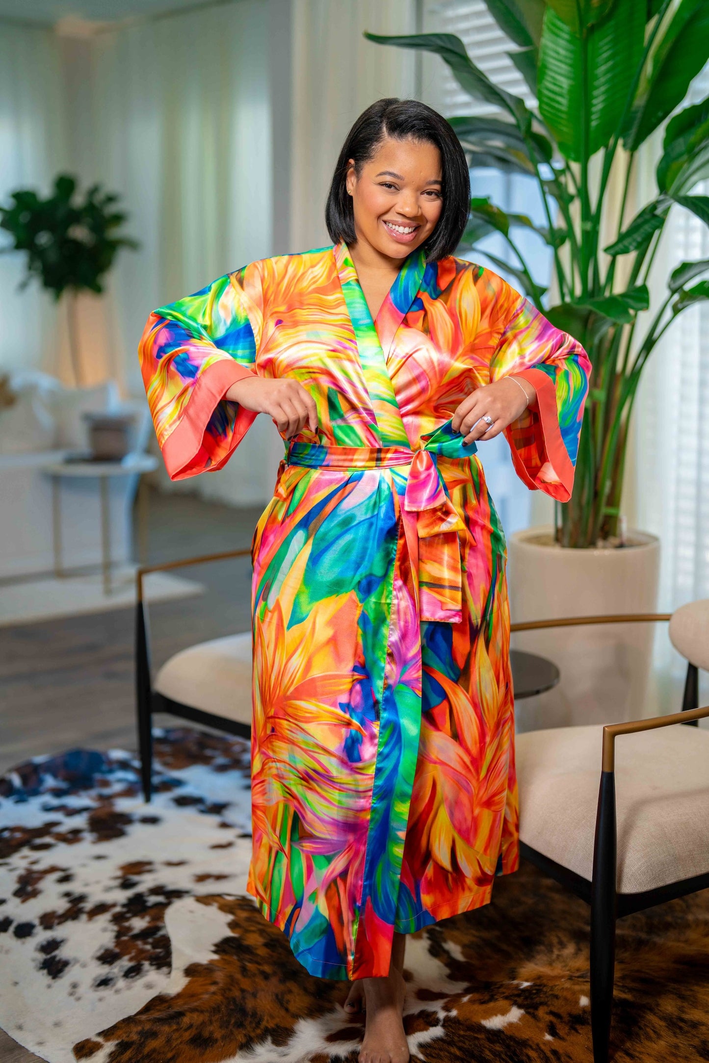 Hues Of Harmony - Kimono Robe (Used for promotional content)