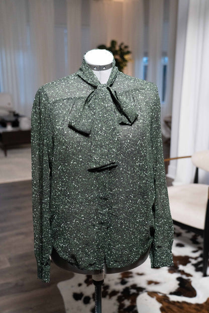 MICHAEL KORS Sheer Button Up Blouse