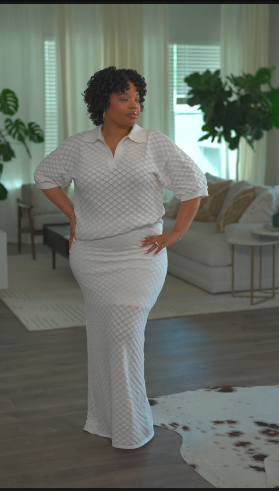 Petal & Pup White Knit Set (XL)