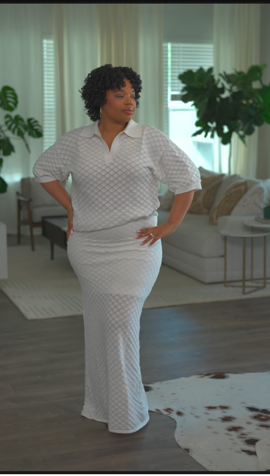 Petal & Pup White Knit Set (XL)