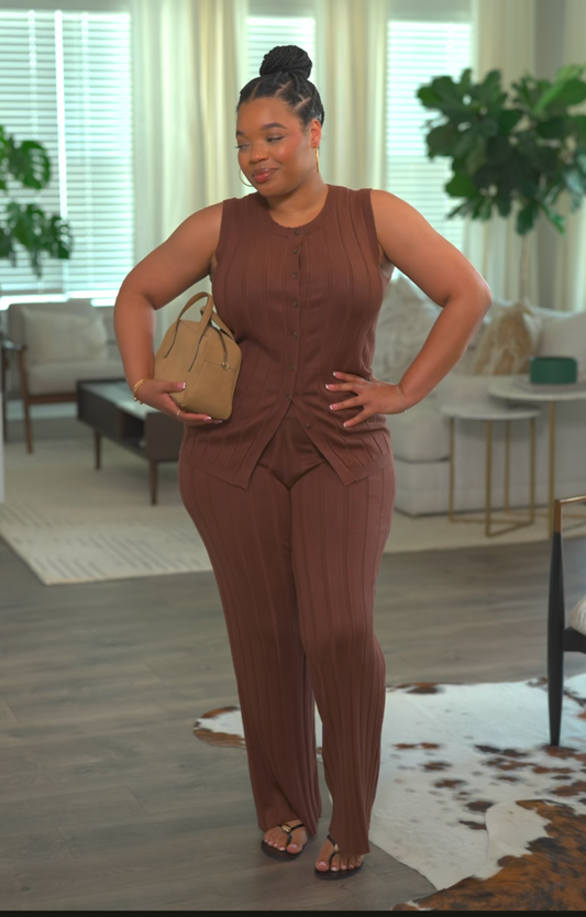 Petal & Pup Brown Knit Set (XL)