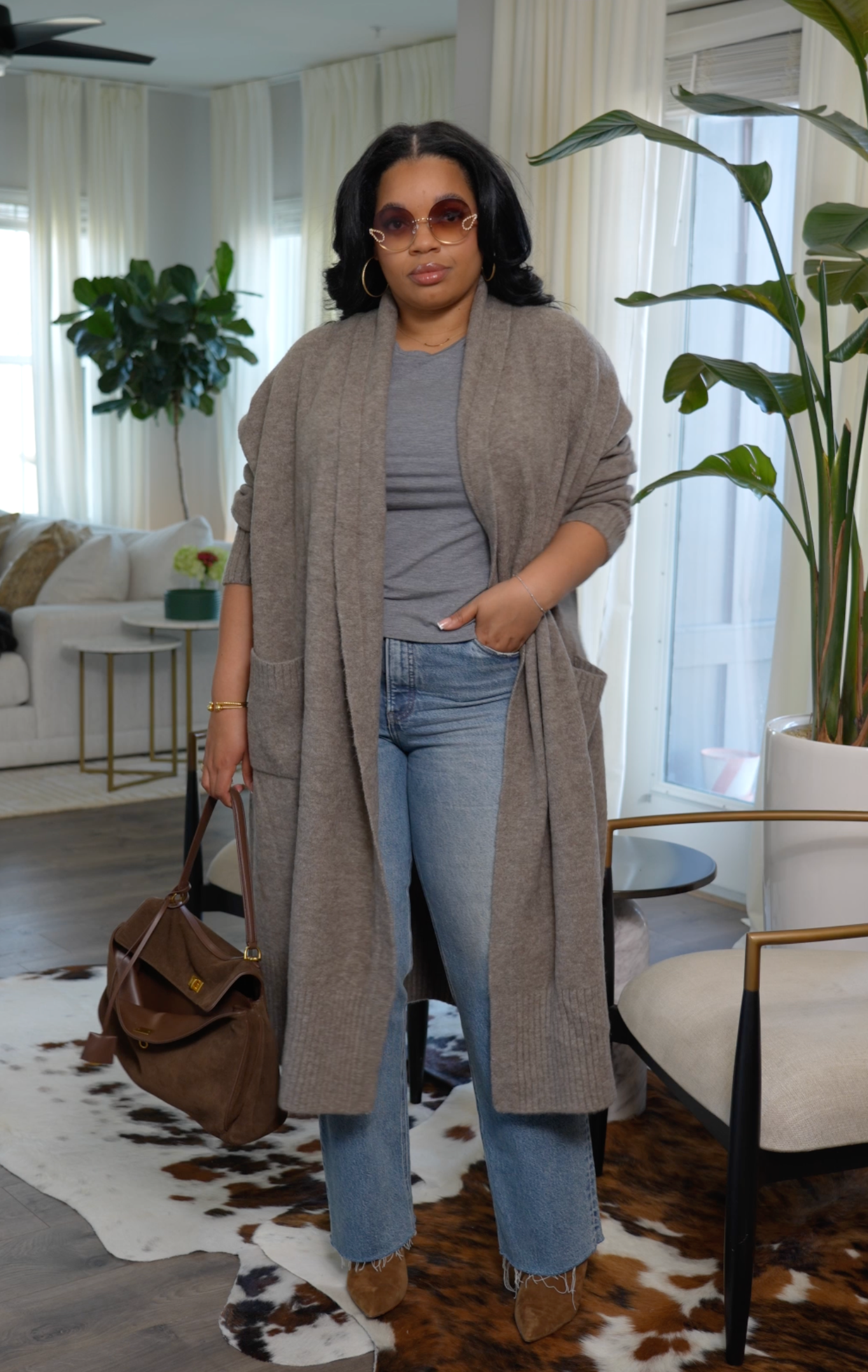 Knit Duster (Taupe, XL)